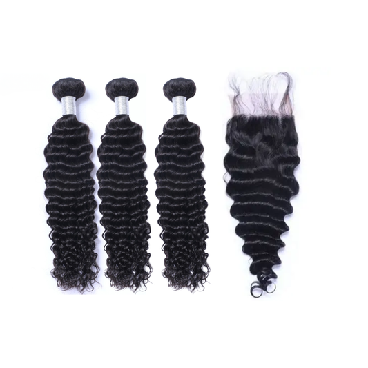 3 Bundle Deep Wave + Closure