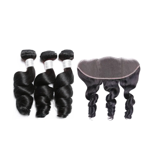 3 loose Wave Bundle + Frontal